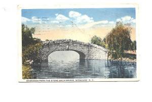 Onodaga Park Stone Arch Bridge, Syracuse, New York, Used 1920