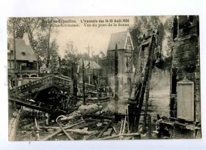 191417 BELGIUM BRUXELLES Exposition fire in 1910 postcard