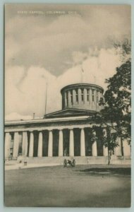 Columbus Ohio~State Capitol Building & Grounds~Cannon~c1910 Postcard
