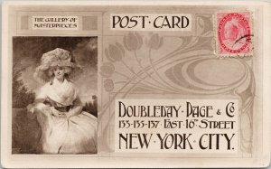 Doubleday Page & Co New York NY Gallery of Masterpieces Advertising Postcard G56