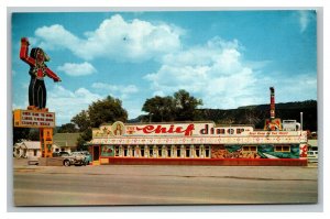 Vintage 1950's Advertising Postcard The Chief Diner Main Ave. Durango Colorado