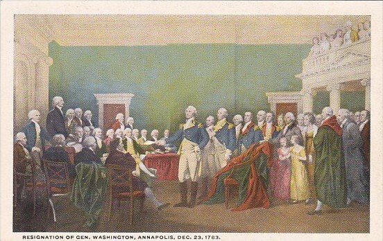 Resignation Of General Washington Annapolis 23 December 1763