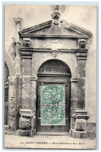 1907 Renaissance Door Allard Street Saint Tropez France Antique Postcard