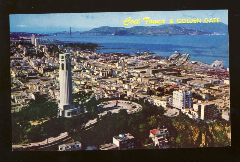 San Francisco, California/CA Postcard, View Of Coit Tower From Helicopter