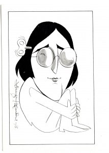 John Lennon, 1975 Caricature by James Hall Thomson