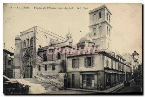 Old Postcard Avignon Facade of the church of Saint Agricola