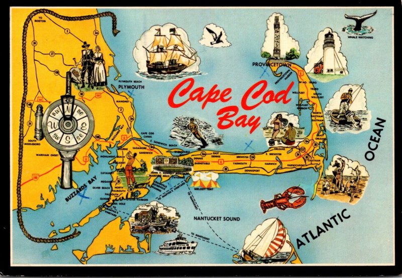 Map Of Cape Cod Massachusetts 1984