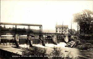 East Machias ME Bangor Hydro-Electric Dam c1915 Image Later KODAK RPPC c1950s