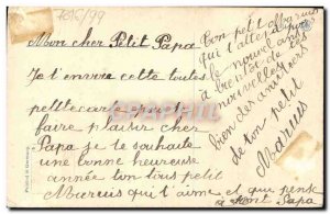 Old Postcard Fun Children Pigs