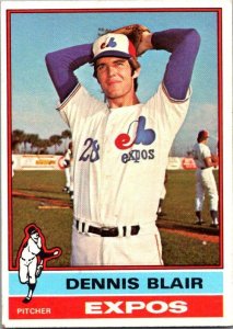 1976 Topps Baseball Card Dennis Blair Montreal Expos sk13421