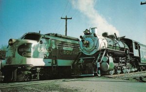 Southern Railway Peachtree Street Station Atlanta, GA Trains Vintage Postcard