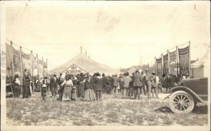 Publ in East Weymouth MA Circus Tent BIG SHOW Posters Real Photo Postcard