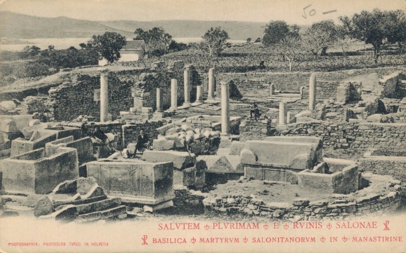 Croatia Salona Basilica Martyrum Salonitanorum Manastiri Postcard 07.37