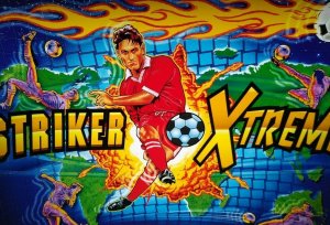 Striker Xtreme Pinball Translite Art Sheet Original Soccer Sports 2000 Vintage