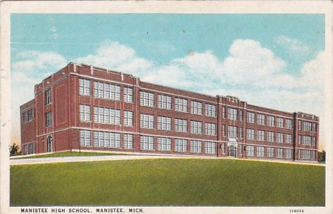 Michigan Manistee High School 1929 Curteich