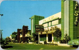 Motels on Collins Ave Coral Seas Motel Miami Beach FL c1953 Vintage Postcard P79
