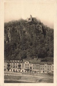 RPPC Děčín Czech Republic Pastýřova Stěna Castle 1929 Postcard