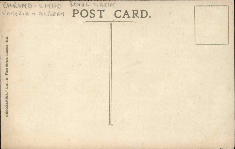 Steamship Royal Yacht Victoria & Albert c1910 Postcard