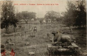 CPA AK INDOCHINA Tourane Entree du Jardin de la Ville VIETNAM (958487)