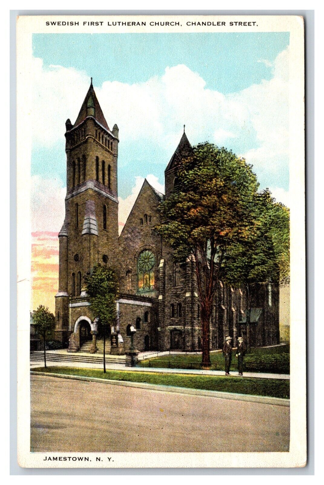 Swedish First Lutheran Church Jamestown New York NY UNP WB Postcard N23 |  United States - New York - Other, Postcard / HipPostcard, image size:1071x1600