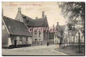 Old Postcard Belgium Bruges Interior of Beguinage