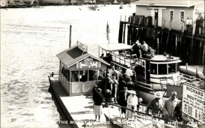Boothbay Harbor Maine ME Boat Landing Eastern Illus Real Photo Vintage Postcard