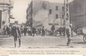 SALONIQUE, Greece, 1917; Remainder of General Post Office after the Fire