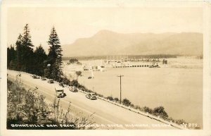 1940s Columbia River Oregon Highway Bonneville Dam Andrews RPPC Postcard 26-169
