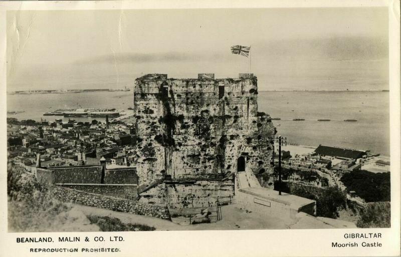 Gibraltar, Moorish Castle (1946) Beanland, Malin & Co. RPPC Postcard