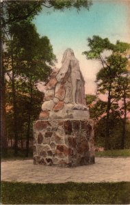 Postcard IN Camp Chesterfield Memorial to an American Indian Albertype 1935 V184