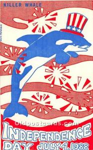 Killer Whale, Independence Day July 4, 1988 Whaling Unused 