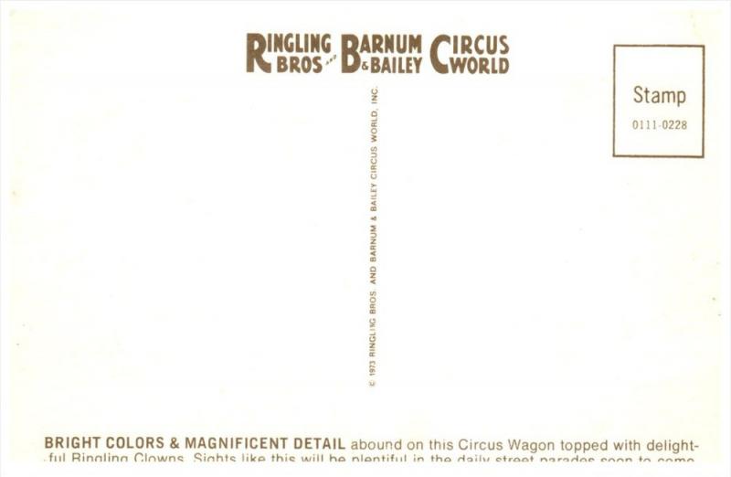 Ringing Barnum Circus  Parade Wagon Circus Clowns Clydedals Horses