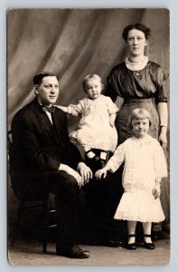 RPPC Two Girls with Parents Cute Dresses CYKO 1904-1920s VTG Postcard 1467