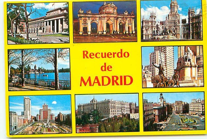 Old Vintage Postcards Madrid Recuerdo Spain # 2267A