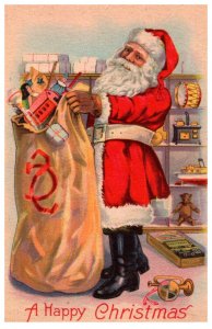 Santa Claus ,  filling Toy Bag
