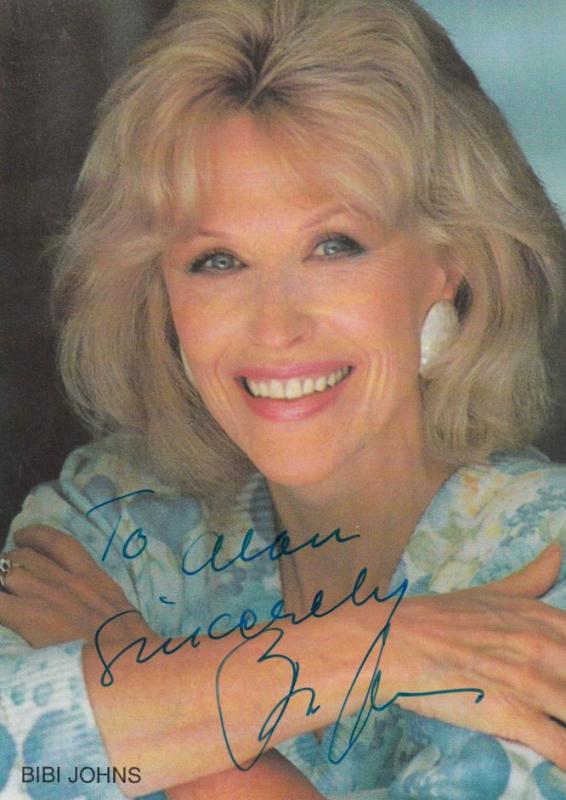 Bibi Johns Swedish Singer Hand Signed Photo