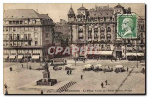 Old Postcard Strasbourg Place Kleber and the Hotel Maison Rouge