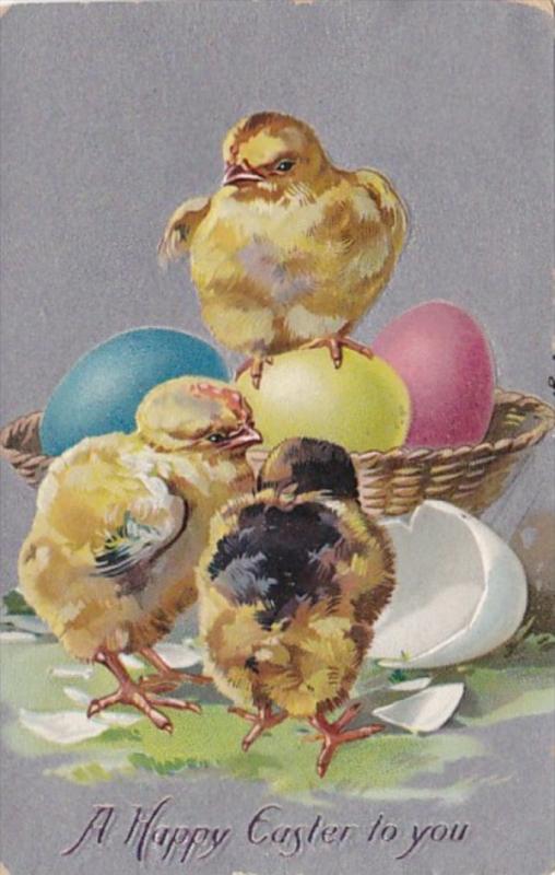 Tucks Happy Easter With Young Chicks 1911