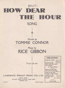 How Dear The Hour Rice Gibbon Olde Sheet Music
