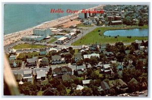 1970 Hello Over Rehoboth Aerial View Rehoboth Beach Delaware DE Vintage Postcard