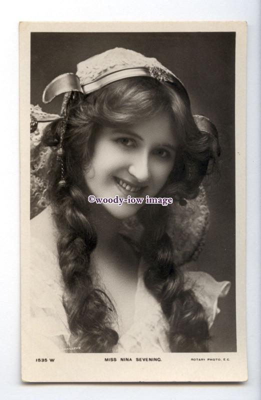 b5909 - Stage Actress - Nina Sevening in Stage Costume, No.1535 W - postcard