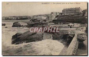 Old Postcard Biarritz Vue Generale Taking The alarm bell