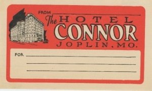 1930's-40's Hotel Connor Joplin, MO Luggage Label Poster Stamp B6 
