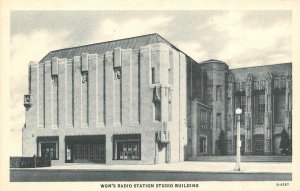 CHICAGO, Illinois IL   W-G-N RADIO STATION STUDIO  ca1940's Vintage B&W Postcard