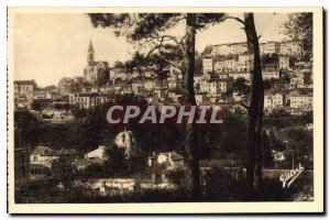 Postcard Old Angouleme Versant Sud Ouest Saint ausome Pavilion in the backgro...