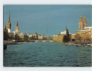 Postcard Blick von der Quaibrücke, Zürich, Switzerland