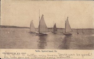 Squirrel Island ME, Maine, Sail Boats, 1916, Yachts, Southport