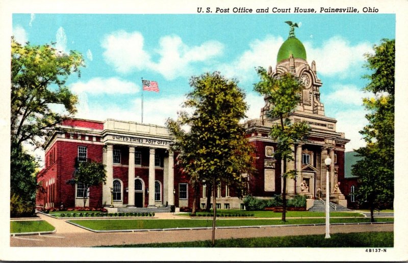 Ohio Painesville Post Office and Court House Curteich