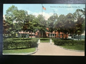 Vintage Postcard 1912 Entrance Hospital Grounds Oil City Pennsylvania