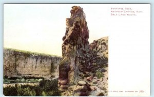 RAINBOW CANYON, Nevada NV ~ Salt Lake Route SENTINEL ROCK c1900s UDB  Postcard 